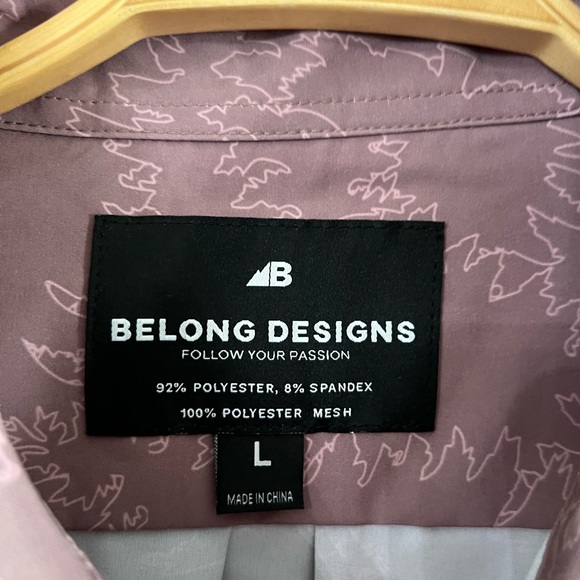 NEW BELONG DESIGNES MENS BUTTON DOWN SHIRT SOZE:L - Picture 3 of 6